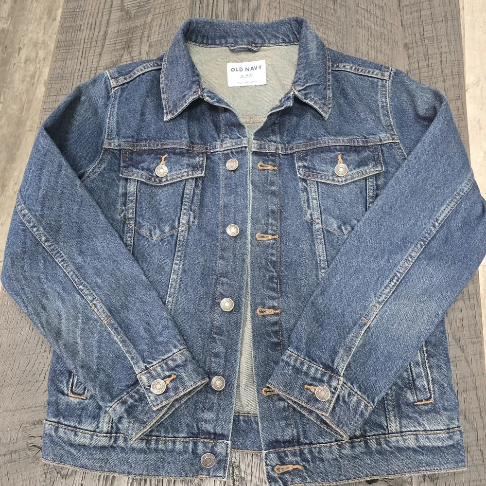 Almost New Youth Old Navy Denim Jacket - Blue (SIZE :XL 14-16 )
